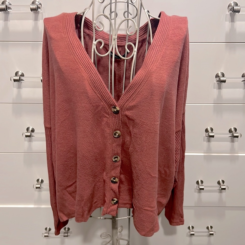 Abercrombie & Fitch Heather Cropped Cardigan, size XL